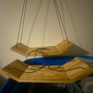 Beautiful (Set of 2) modern farmhouse shelves with hanging ring!